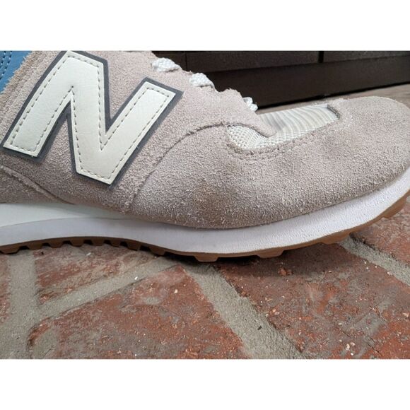 New Balance Shoe Mens 12 Gray/White/Light Blue ML574ERF Essentials Sneaker - Picture 2 of 12